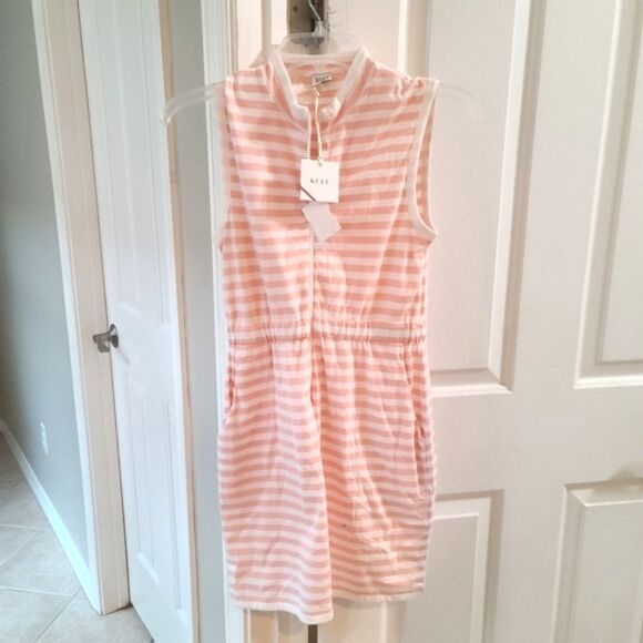 Kule The Charlotte Dress Pink and White XS NWT - Picture 1 of 10